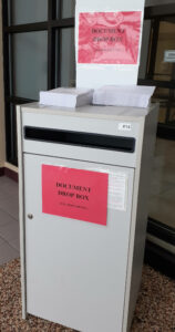 For your convenience, we have a drop box in our lobby.